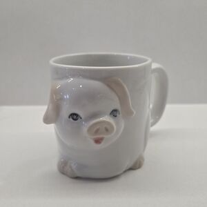 Vintage Japan Porcelain 10oz. Pig Mug